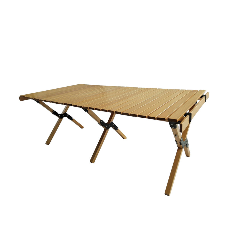 Multi-Function Wooden Foldable Portable Patio Dining Table, Indoor And Outdoor Universal - Natural