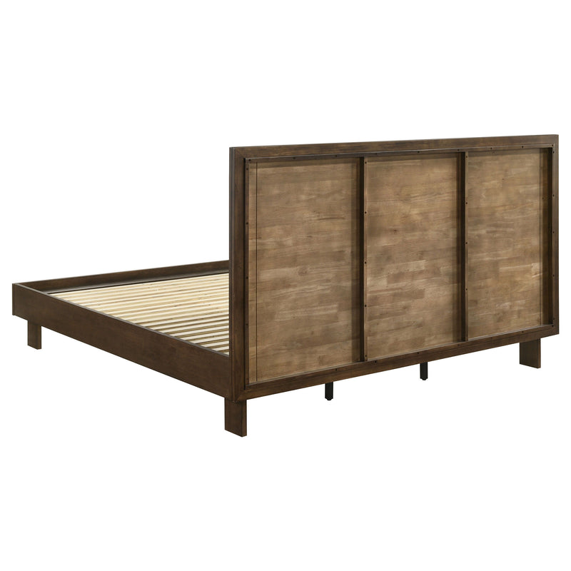 Glenwood - Eastern King Platform Panel Bed - Warm Brown