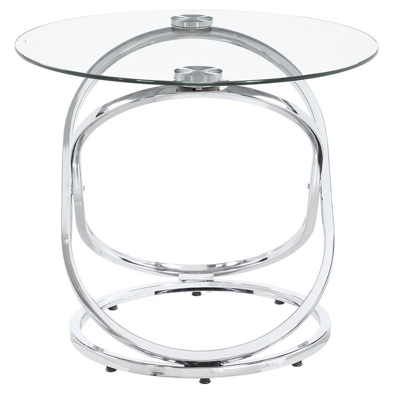 Warren - 3 Piece Occasional Set - Chrome And Clear