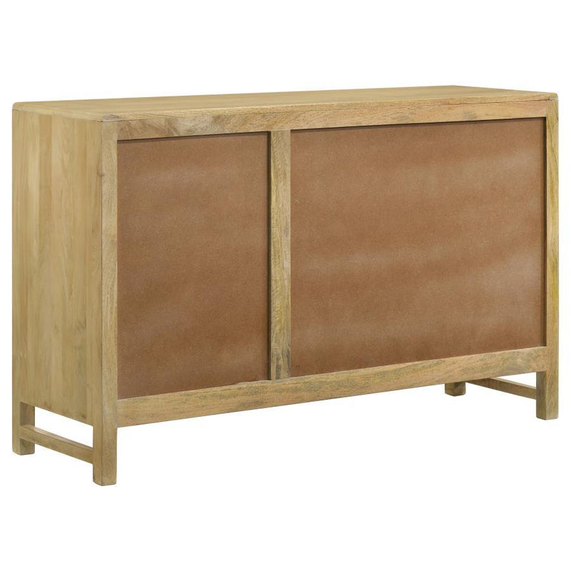 Zamora - Wood Accent Cabinet With Woven Cane