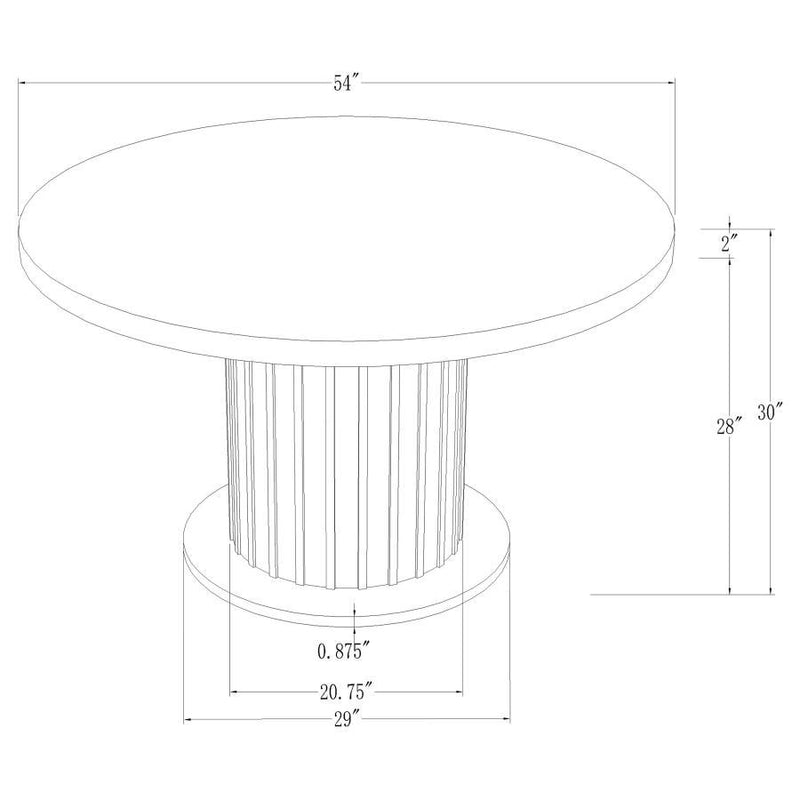 Sherry - Round Marble Top Dining Table Set