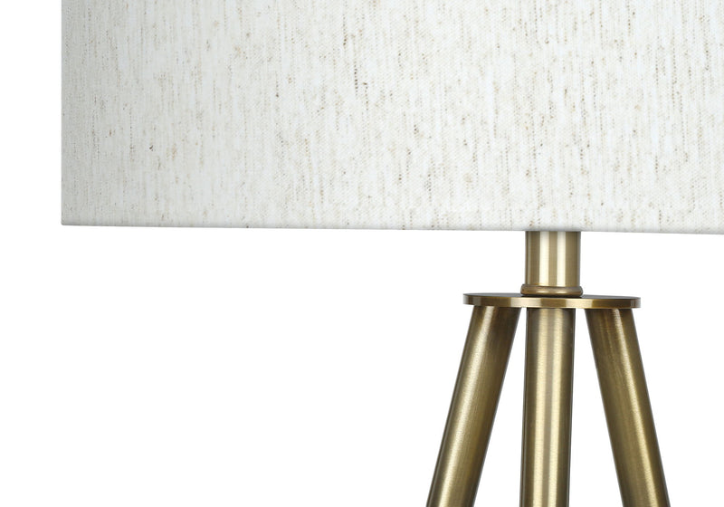 Lighting, Floor Lamp, Brass Metal, Contemporary - Ivory