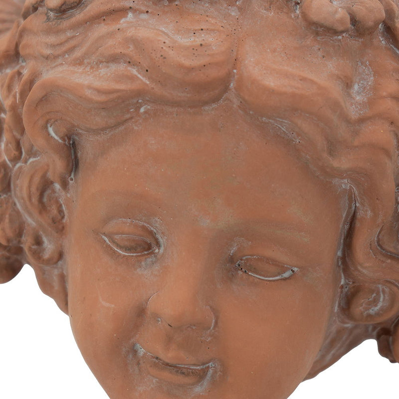 8X4X9" Visage Head Bust Planter, Home Wall Planter - Brown