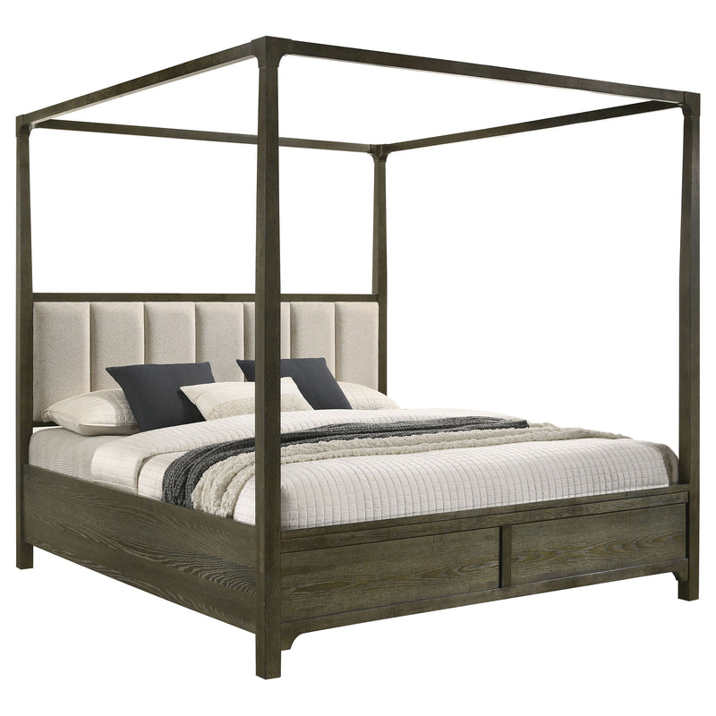 Gran Park - Eastern King Four Poster Canopy Bed - Dark Cocoa