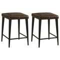 Alvaro - Leather Upholstered Stool (Set of 2)