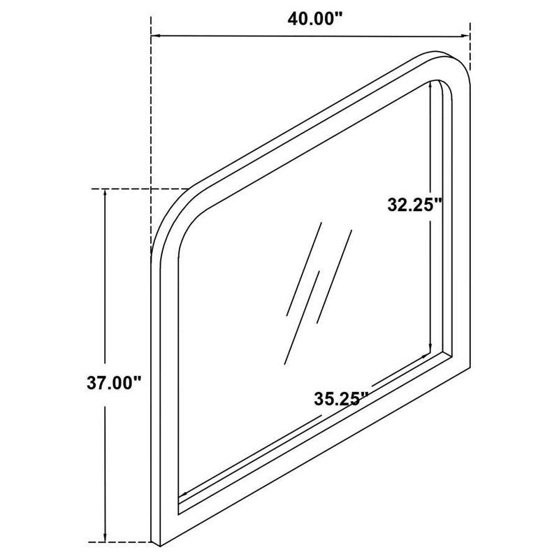 Anastasia - Dresser Mirror - Pearl White