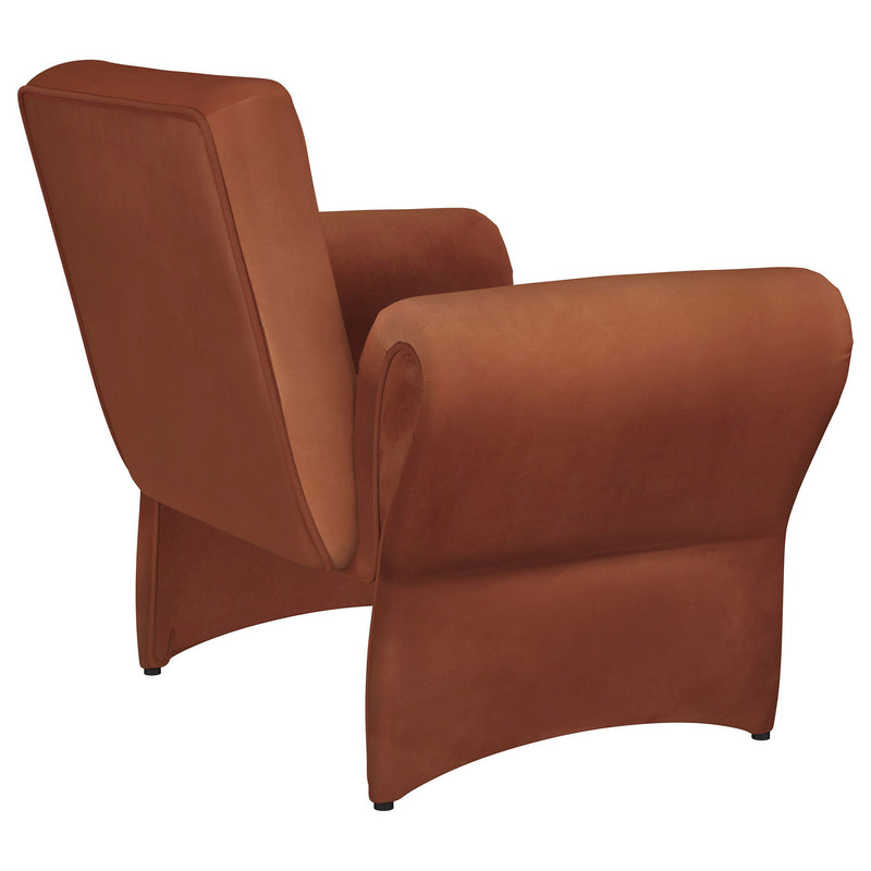 Liana - Upholstered Roll Arm Accent Armchair - Rust Orange