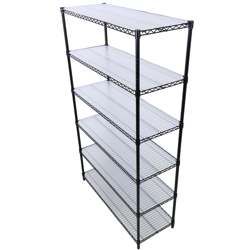 6 Tier 6000Lbs Capacity Nsf Metal Shelf Wire Shelving Unit, Heavy Duty Adjustable Storage Rack With Wheels & Shelf Liners For Commercial Grade Utility Steel Storage Rack