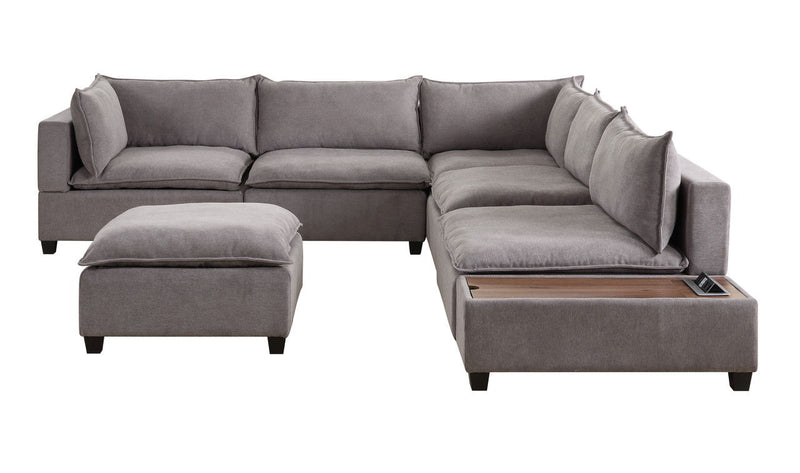 Madison - Modular Sectional Sofa Chaise With USB Storage Console Table