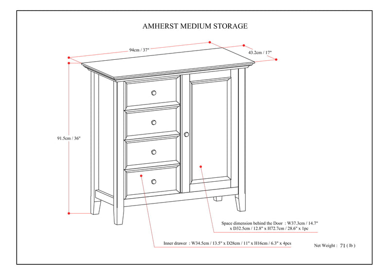Amherst - Medium Storage Cabinet