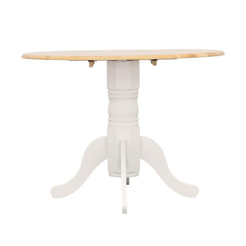 Allison - Round Drop Leaf Extension Dining Table - White