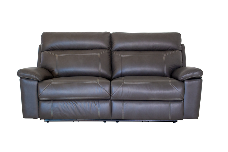 Sterling Power Grey Air Leather 3 Seater