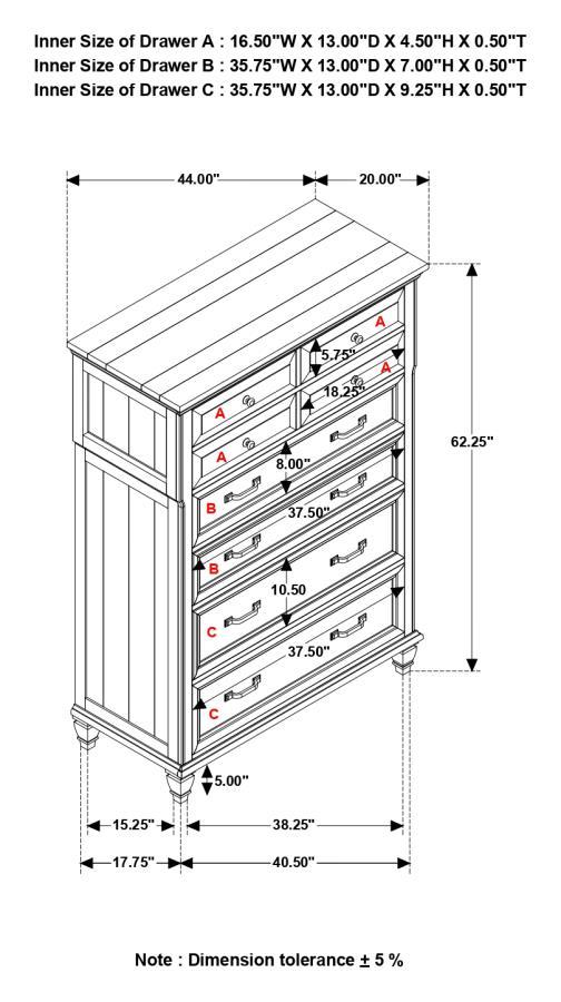 Avenue - 8-Drawer Bedroom Chest