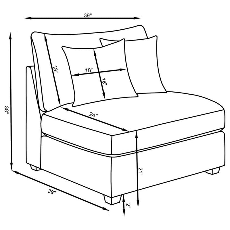 Cambria - 4 Piece Upholstered Modular Sectional Sofa - Gray