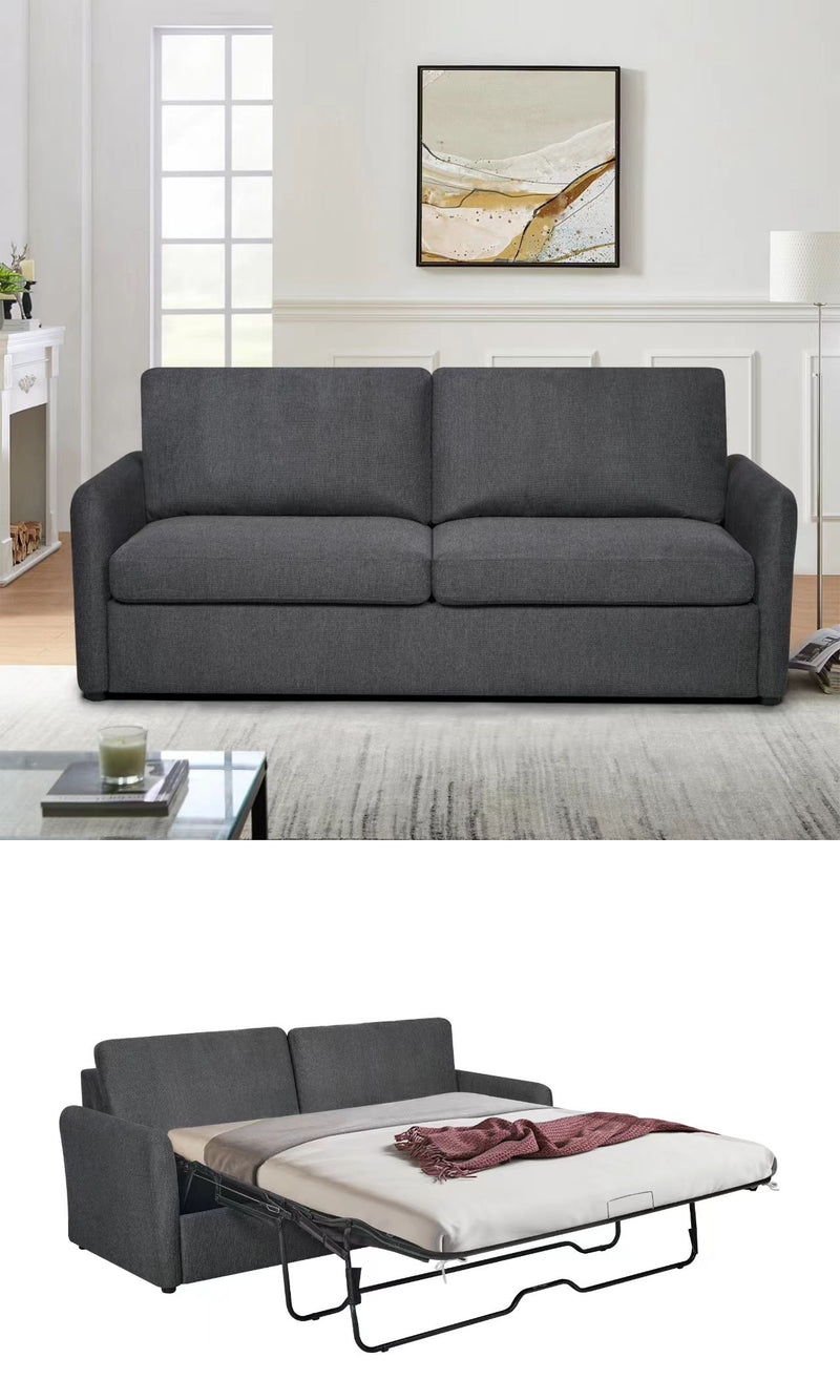 Sleeper Sofa Pull Out Bed, Convertible Sofa Bed Couch 2 In 1, With Foam Mattress For Living Room