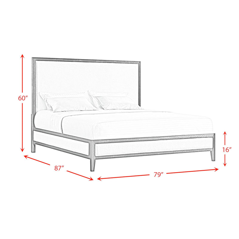 Versailles Contemporary - Fabric Panel Bed With Low Footboard