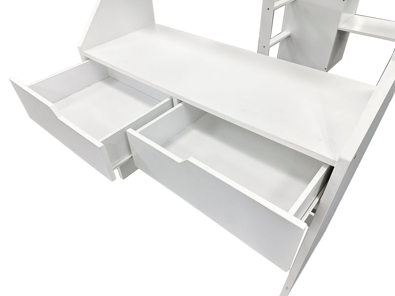 ACME Ragna Loft Bed in White 38060