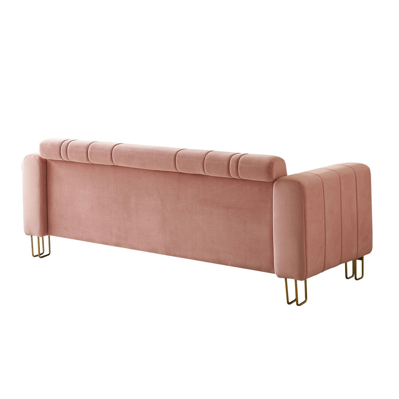 Modern Velvet Sofa 85.04" For Living Room