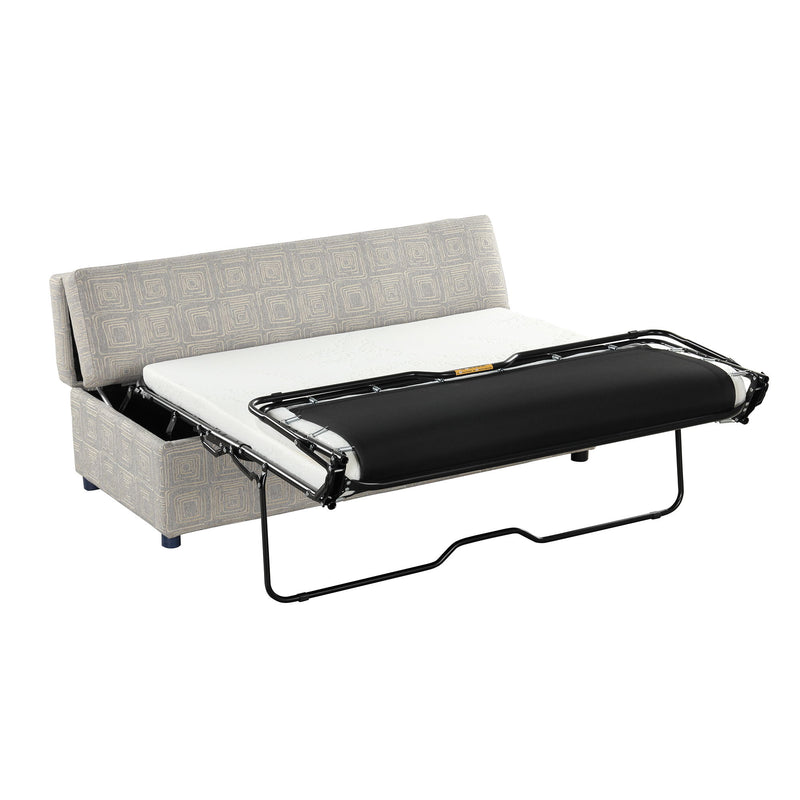 Folding Ottoman Sleeper Bed With Mattress Convertible Guest Bed