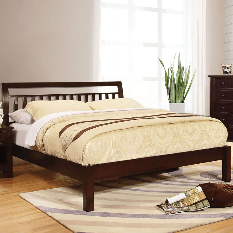 Corry - California King Bed - Dark Walnut