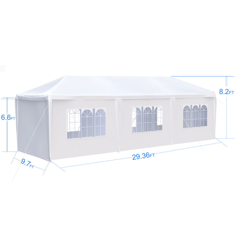 10X30' Wedding Party Canopy Tent Outdoor Gazebo With Removable Sidewalls