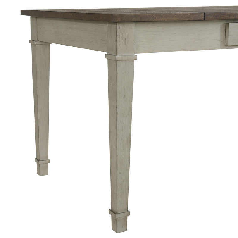 Farmington - Rectangular Dining Table - Medium Brown And Washed Stone