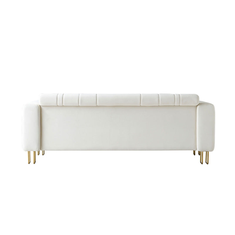 Modern Velvet Sofa 85.04" For Living Room