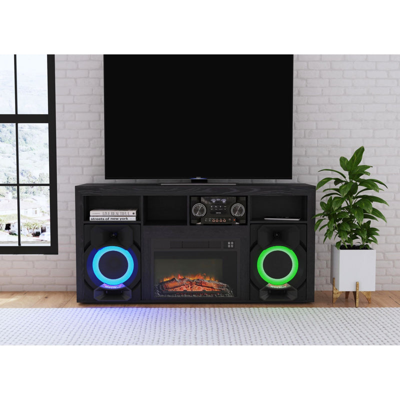 St. Cloud - Fireplace With Sound System - Black