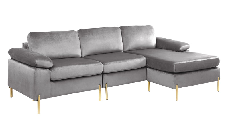 Shannon - Velvet Sectional Sofa With Chaise