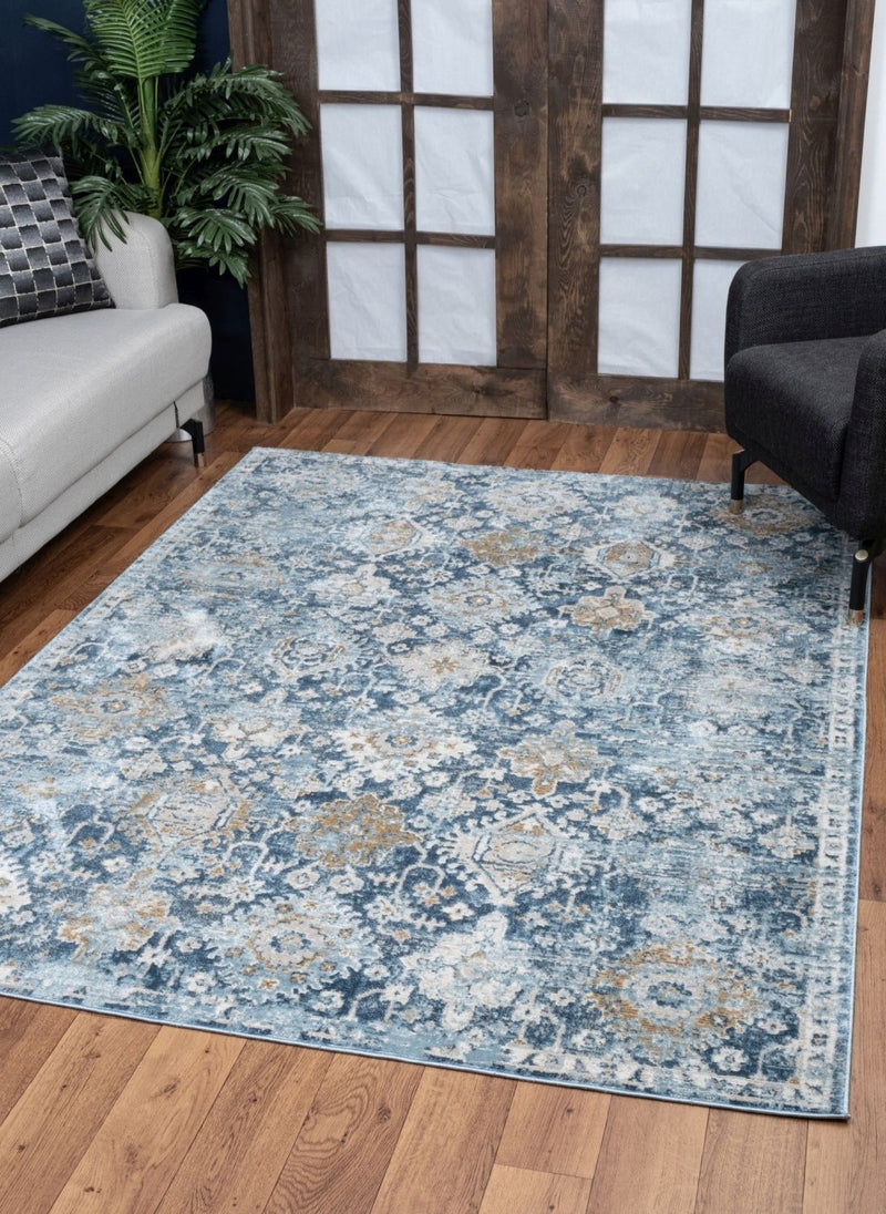 Noble - GC_GEN7005 Blue 5' x 7' Area Rug