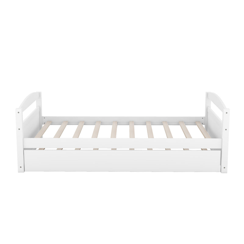 Twin Size Daybed with Trundle, White