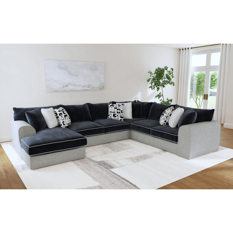 Klein - 3 Piece Sectional Set - Bentley Ash/Zaftig Ebony