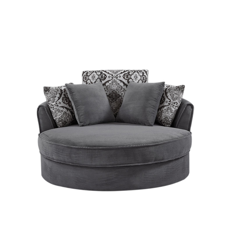 Swivel Accent Barrel Chair With 5 Movable Pillow 360° Swivel Round Sofa Chair For Living Room, Bedroom, Hotel