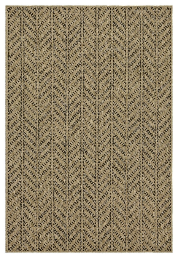 Earth - 5'3" X 7'3" Indoor / Outdoor Area Rug - Natural / Black