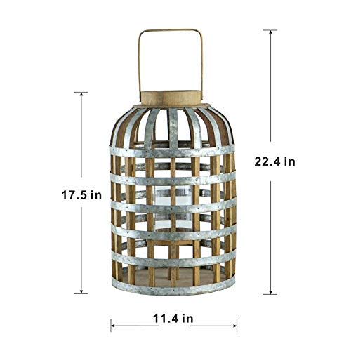 Decorative Lantern With Handle, Wooden Lantern For Indoor / Outdoor, Home Garden Wedding