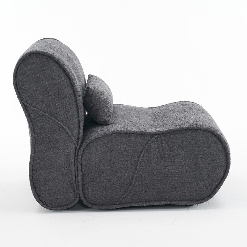 Soft Pellet Velvet Recliner, Comfortable Lounge Chair With Waist Pack Padding, Modern Design, Ideal For Living Room