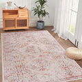 Area Rug, Washable Rug, Low-Pile, Non-Slip, Non-Shedding, Foldable, Kid & Pet Friendly Area Rugs For Living Room, Bedroom, Kitchen, Dining Room Rug - Beige