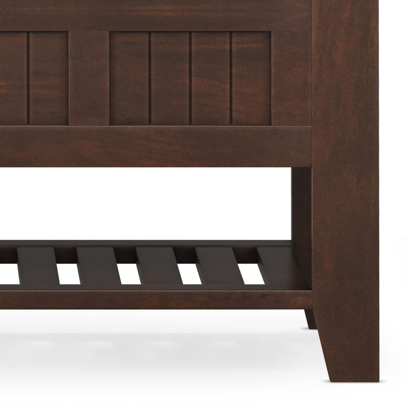 Acadian - Entryway Storage Bench With Shelf - Brown