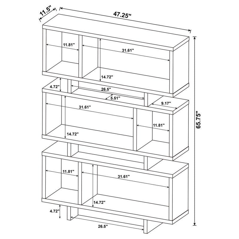 Reid - 4-Shelf Bookshelf