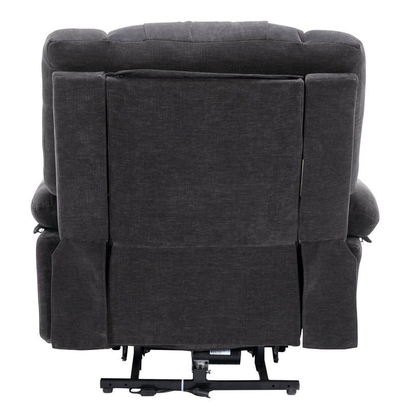 Power Lift Recliner Chair Electric Recliner For Elderly Recliner Chair With Massage And Heating Functions, Remote, Phone Holder Side Pockets And Cup Holders For Living Room