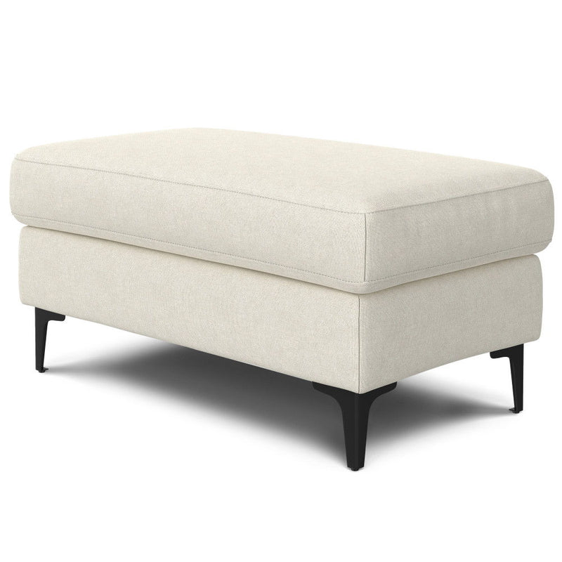 Ava - Mid Century Ottoman - Cream