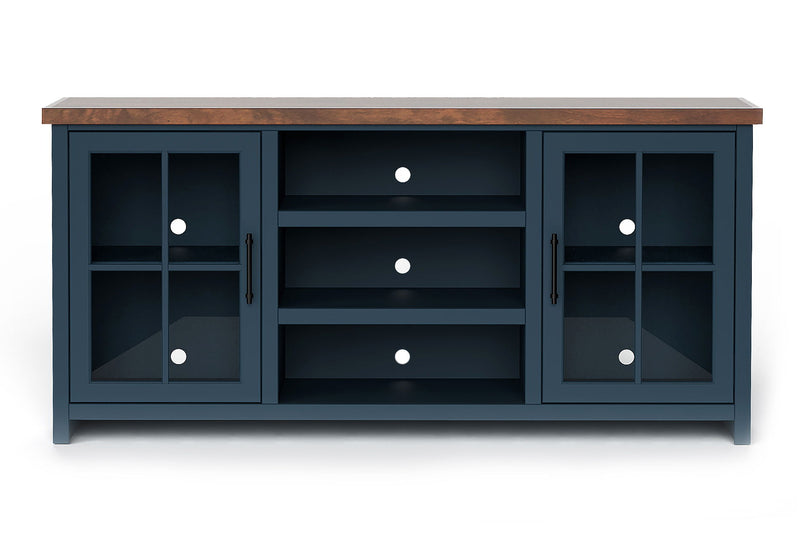 Nantucket - 67" TV Stand - Blue Denim / Whiskey