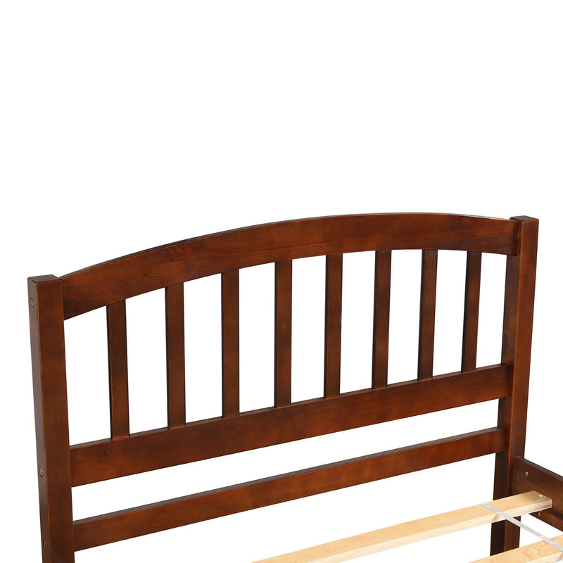 Twin Size Platform Bed Wood Bed Frame With Trundle