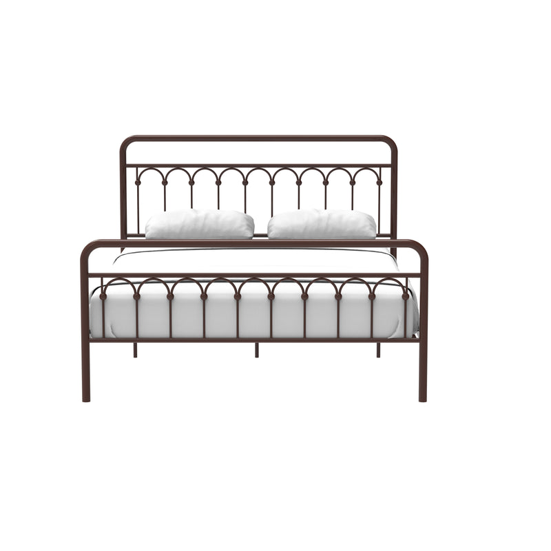 Tara - Metal Bed Queen, Antique Brown - Antique Brown