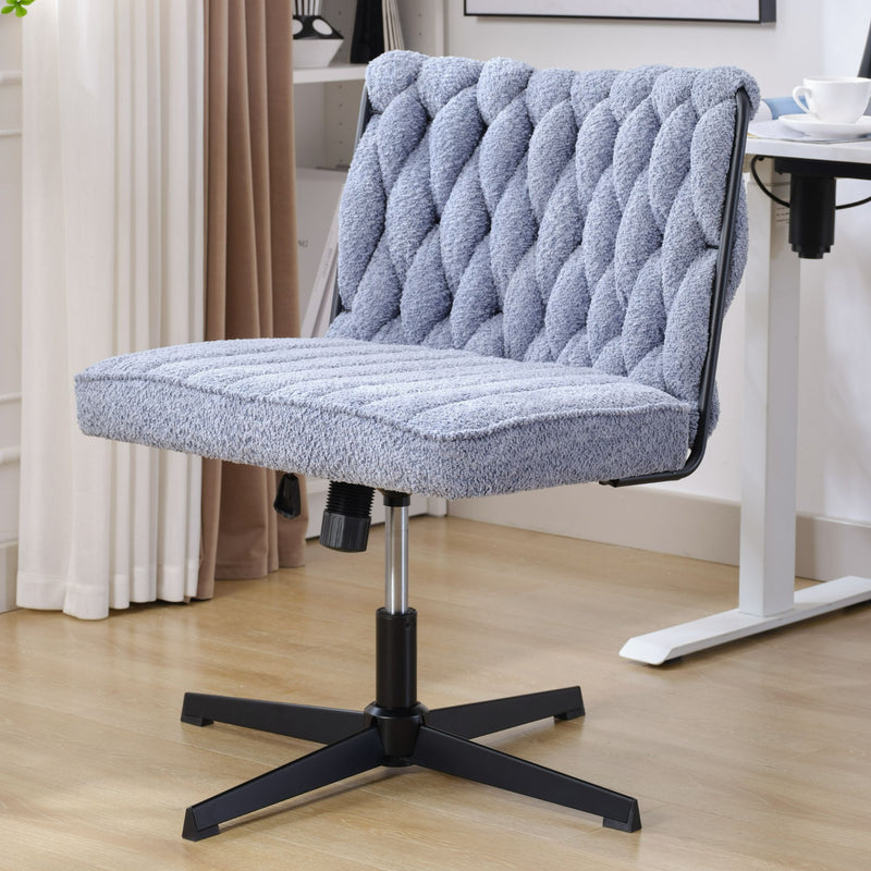 Armless Office Desk Chair No Wheels