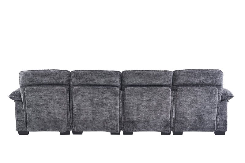 U-Shaped Profile Sofa, Including Two Single Seats And Two Chaise, Modular Sofa, Chenille Sofa