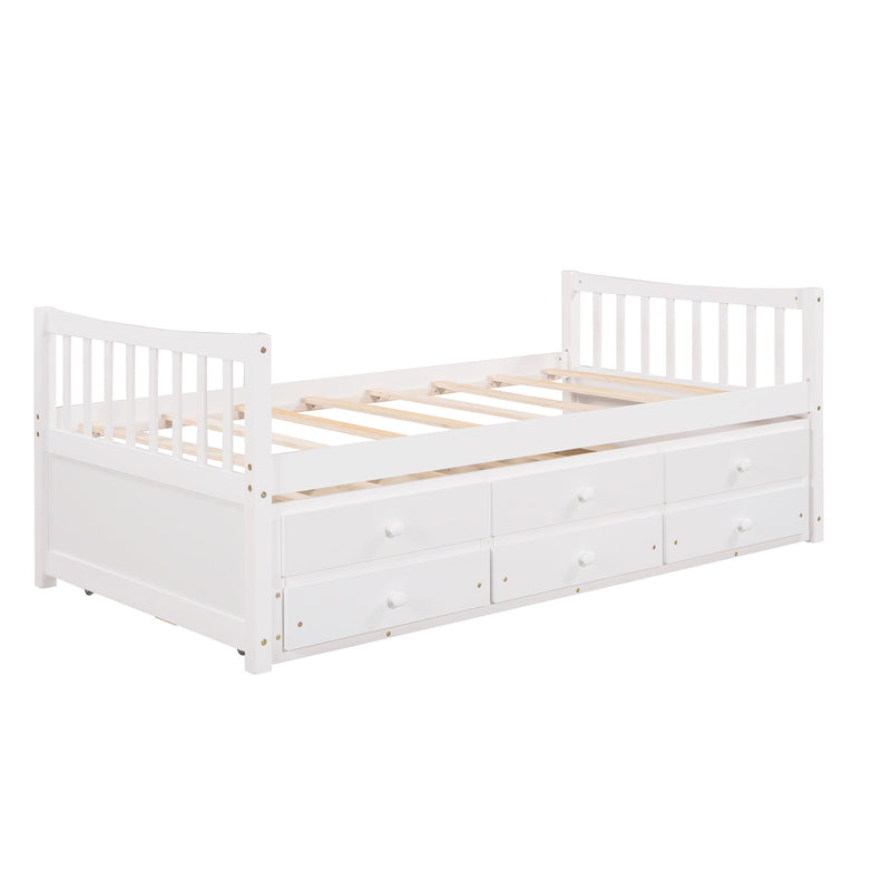 Twin Size Daybed With Trundle And Drawers