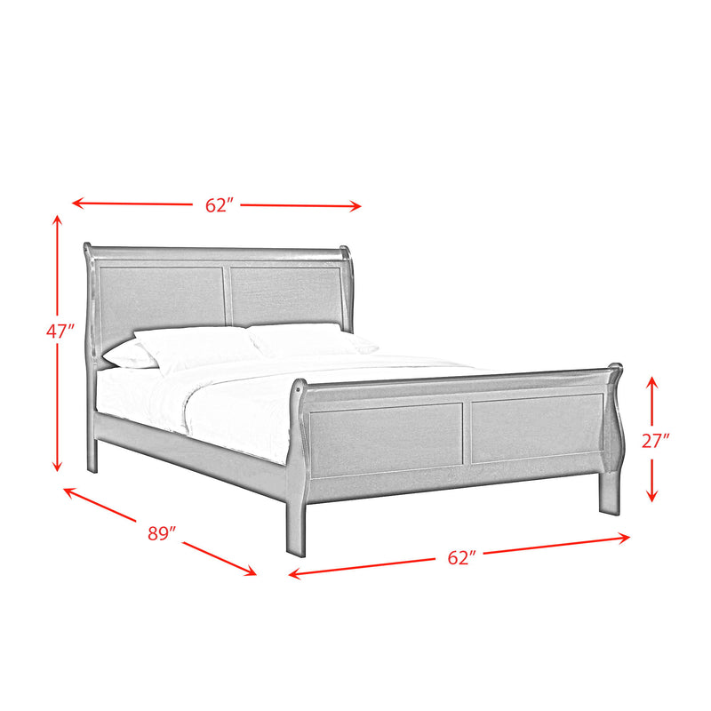 Louis Philippe - Panel Bed