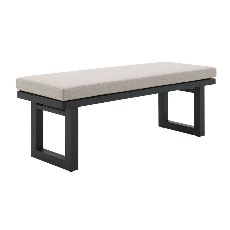 Costa - Dining Bench - Black And Soluction Beige