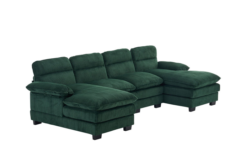 U-Shaped Profile Sofa, Including Two Single Seats And Two Chaise, Modular Sofa, Corduroy Sofa